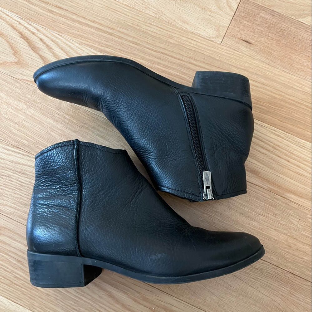 American Rag Black Leather Ankle Boots